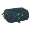 Safta Harper and Neyer Portatodo - 3 Compartimentos con Cremalleras - Bolsillo Frontal - Cinta Adaptable - 1.72L - 215x80x100mm - Color Azul Marino