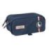 Safta el Ganso Eclipse Portatodo - 3 Compartimentos con Cremalleras - Bolsillo Frontal - Cinta Adaptable - 1.72L - 215x80x100mm - Color Azul Marino