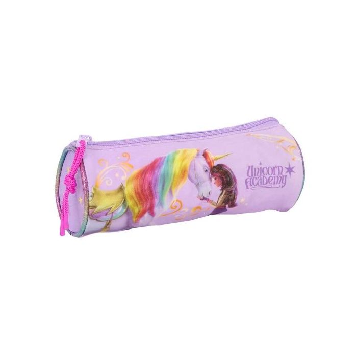 Safta Unicorn Academy Portatodo - Tirador Facil de Abrir - 1L - 200x70x70mm - Color Rosa