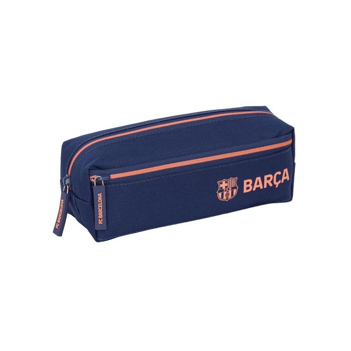 Safta F.C.Barcelona 2ª Equipacion Portatodo - 3 Compartimentos con Cremalleras - Goma Elastica - 0.98L - 220x60x85mm - Color Azul Marino