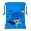 Safta Batman Preescolar Saco Plano - Cierre con Cordon - 1L - Material Resistente - Compacto y Portatil - Divertido y Llamativo - 200x250mm - Color Azul