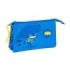Safta Batman Preescolar Portatodo - 3 Compartimentos con Cremalleras - 0.6L - Bolsillo Interior - 220x30x120mm - Color Azul