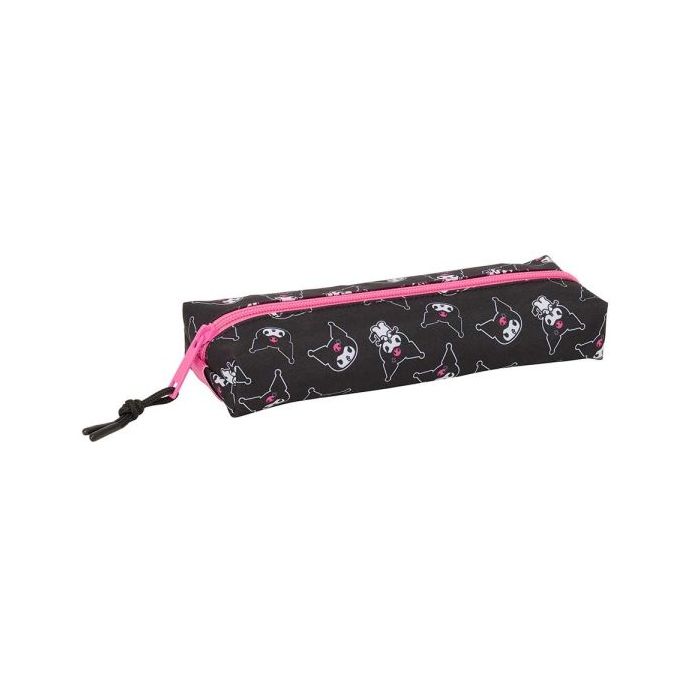Safta Kuromi Portatodo - Cremallera - Goma Elastica - 0.53L - 220x70x40mm - Color Negro y Rosa