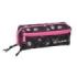 Safta Kuromi Portatodo - 3 Compartimentos con Cremalleras - Goma Elastica - 0.98L - 220x60x85mm - Color Negro y Rosa