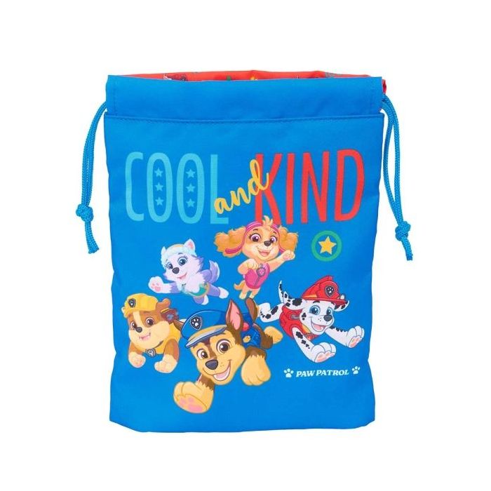 Safta Paw Patrol Cool Saco Plano - Cierre con Cordon - 1L - Facil de Abrir y Cerrar - Ligero y Portatil - 200x250mm - Color Azul