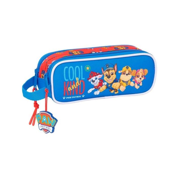 Safta Paw Patrol Cool Portatodo - 2 Compartimentos con Cremalleras - Asa Lateral - 1L - 210x60x80mm - Color Azul
