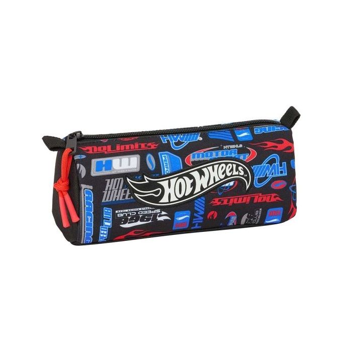 Safta Hot Wheels Portatodo - Cremallera - 1.2L - 210x70x80mm - Color Azul
