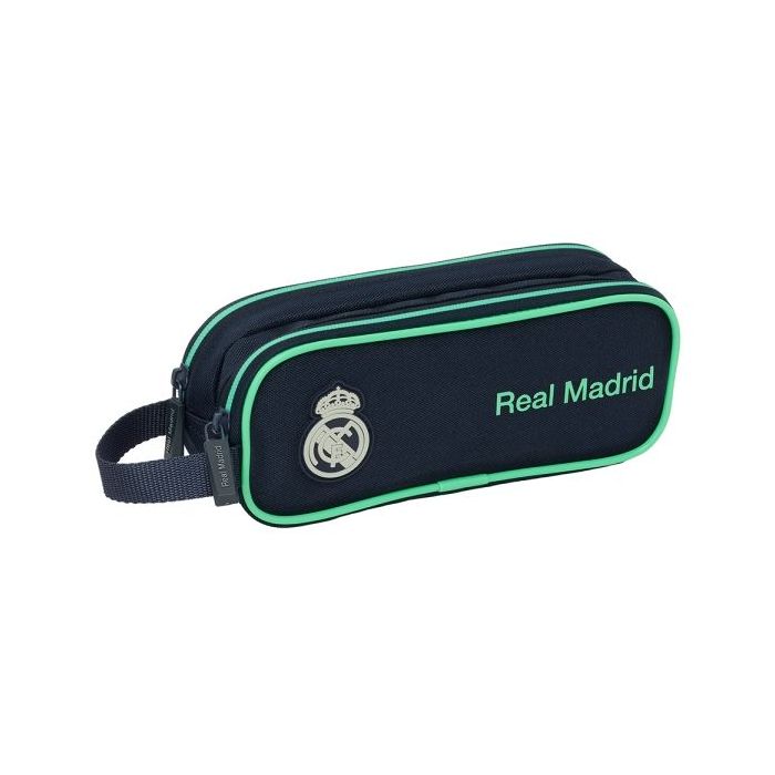 Safta Real Madrid 2ª Equipacion 25/26 Portatodo - 2 Compartimentos con Cremalleras - Asa Lateral - 1L - 210x60x80mm - Color Azul Marino