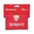 Safta Sevilla FC Billetera - Cabecera para Colgar - Cierre con Velcro - Compartimentos Internos - Bolsillo con Cremallera - Resistente al Agua - 125x10x95mm - Color Rojo