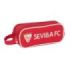 Safta Sevilla FC Portatodo - 2 Compartimentos con Cremalleras - 1L - Asa Lateral - Resistente al Agua - 210x60x80mm - Color Rojo