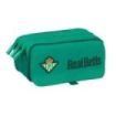 Safta Real Betis Balompie Portatodo - 3 Compartimentos con Cremalleras - Asa Lateral - Resistente al Agua - Cinta Adaptable - Bolsillo Frontal - 1.72L - 215x80x100mm - Color Verde