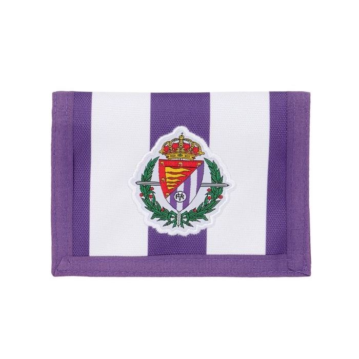 Safta Real Valladolid Billetera - Cabecera para Colgar - Cierre con Velcro - Compartimentos Internos - Bolsillo para Monedas - 125x10x95mm - Color Morado