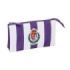 Safta Real Valladolid Portatodo - 3 Compartimentos con Cremalleras - 0.6L - Bolsillo Interior - 220x30x120mm - Color Morado