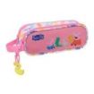 Safta Peppa Pig Baby Pig Portatodo - 2 Compartimentos con Cremalleras - Asa Lateral - 1L - 210x60x80mm - Color Rosa