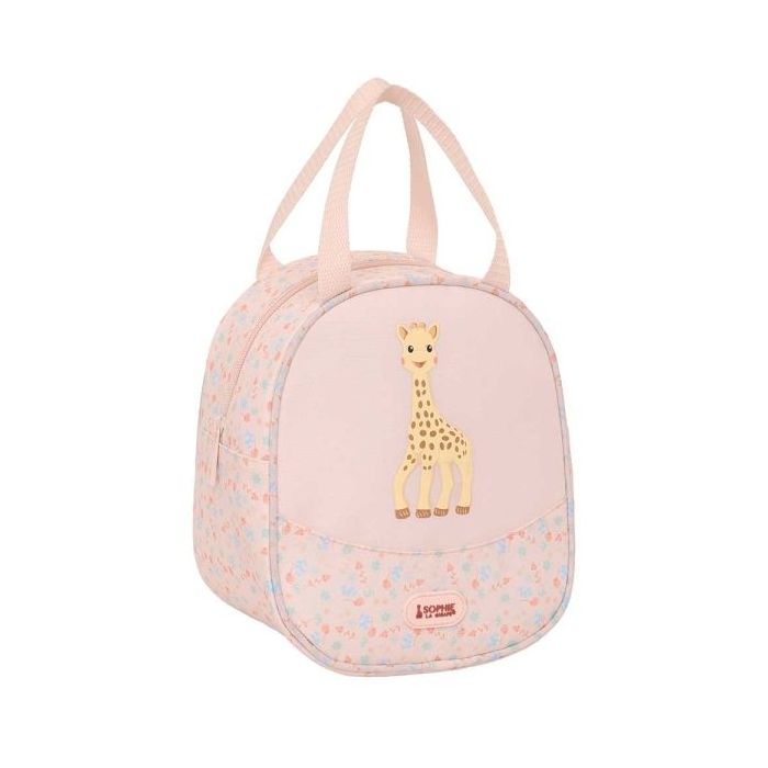 Safta Sophie la Girafe Joy Neceser Termo de 5.85L - Interior Forrado en Aluminio - Repelente al Agua - Asa Superior - 190x140x220mm - Color Rosa Pastel