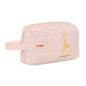 Safta Sophie la Girafe Joy Portadesayunos Termico de 1.7L - Interior Forrado en Aluminio - Repelente al Agua - 215x65x120mm - Color Rosa Pastel