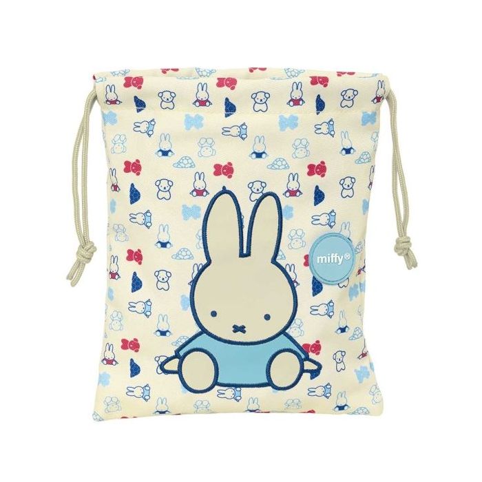 Safta Miffy Buddy Minisaco con Cordon de 1L - Material Reciclado - Repele Agua - 200x250mm - Color Beige