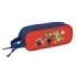 Safta Super Mario Mamma Mia Portatodo - 2 Compartimentos con Cremalleras - Asa Lateral - 1L - 210x60x80mm - Color Rojo y Azul