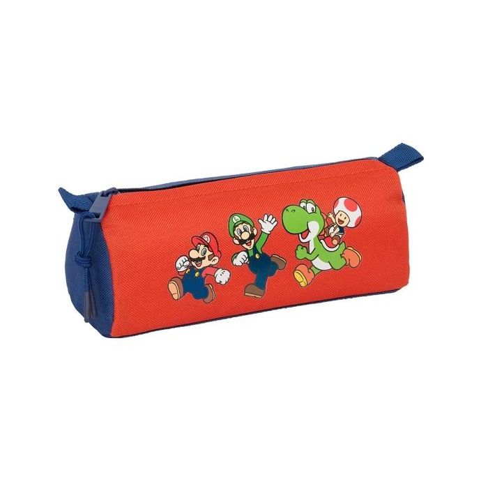 Safta Super Mario Mamma Mia Portatodo - Cremallera - 1.20L - 210x70x80mm - Color Rojo y Azul