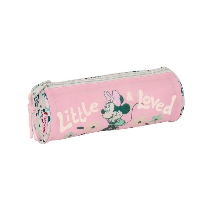 Safta Minnie Mouse Minty Portatodo - Tirador Facil de Abrir - 1L - 200x70x70mm - Color Rosa Pastel