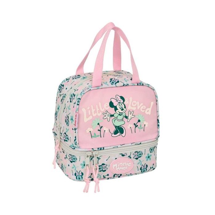 Safta Minnie Mouse Minty Portameriendas de 6L - Asas Superiores - 200x150x200mm - Color Rosa Pastel