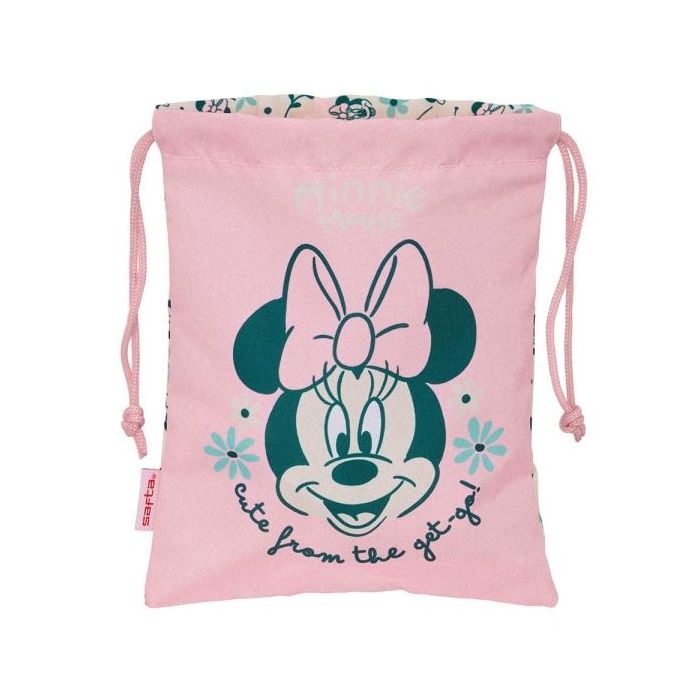 Safta Minnie Mouse Minty Minisaco con Cordon de 1L - 200x250mm - Color Rosa Pastel