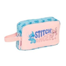 Safta Stitch Ohana Portadesayunos Termico de 1.7L - Interior Forrado en Aluminio - 215x65x120mm - Color Rosa Pastel