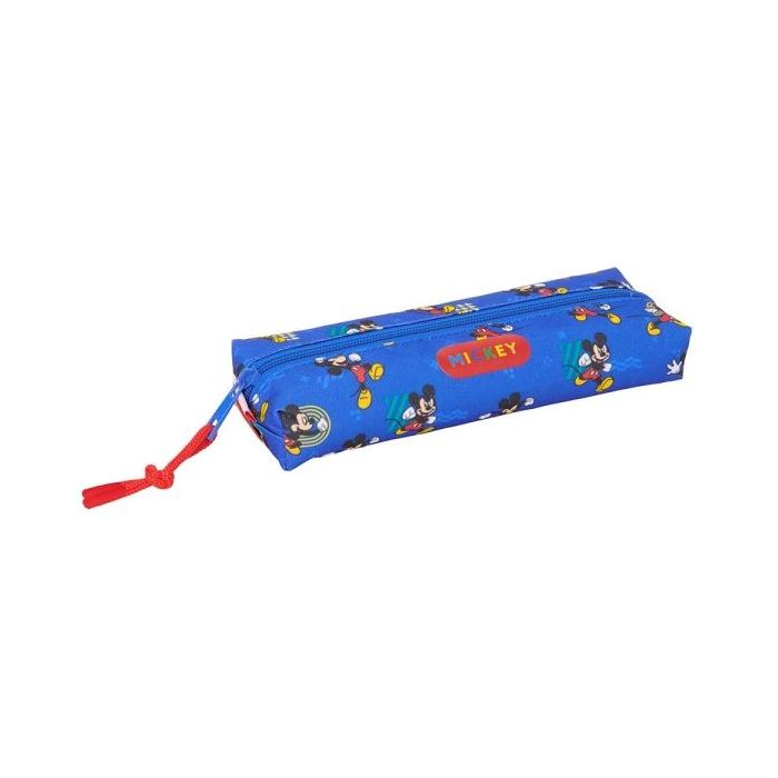 Safta Mickey Mouse Today Portatodo - Cremallera - Goma Elastica - 0.53L - 220x70x40mm - Color Azul