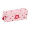 Safta Glowlab Frutitas Portatodo - 3 Compartimentos con Cremalleras - Goma Elastica - 0.98L - 220x60x85mm - Color Rosa