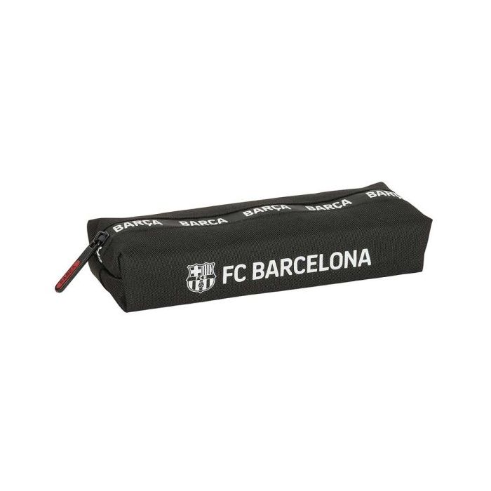 Safta F.C.Barcelona Portatodo - Cremallera - Goma Elastica - Compacto y Ligero - 0.53L - 220x70x40mm - Color Negro