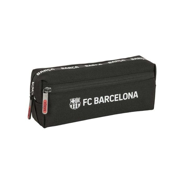 Safta F.C.Barcelona Portatodo - 3 Compartimentos con Cremalleras - Goma Elastica - 0.98L - 220x60x85mm - Color Negro