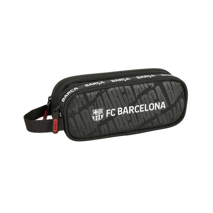 Safta F.C.Barcelona Portatodo - 2 Compartimentos con Cremalleras - Asa Lateral - 1L - 210x60x80mm - Color Negro