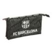 Safta F.C.Barcelona Portatodo - 3 Compartimentos con Cremalleras - Bolsillo Interior - 0.6L - 220x30x120mm - Color Negro