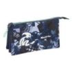 Safta el Niño Navy Portatodo - 3 Compartimentos con Cremalleras - Bolsillo Interior - 0.6L - 220x30x120mm - Color Azul Marino