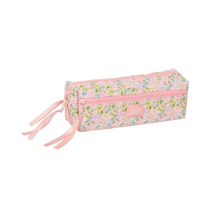 Safta VMB Portatodo - 3 Compartimentos con Cremalleras - Goma Elastica - 0.98L - 220x60x85mm - Color Rosa