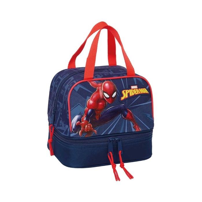 Safta Spider-Man Portameriendas de 6L - Asas Superiores - 200x150x200mm - Color Azul Marino