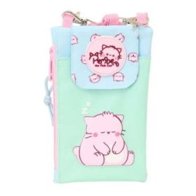 Safta Pembe The Pink Cat Monedero Portamovil hasta 6.9" - Compartimento con Cremallera - Cordon Ajustable - 0.19L - 100x190mm - Color Menta