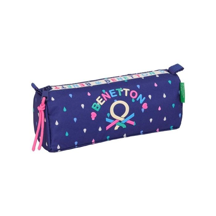 Safta Benetton Drop Portatodo - Cremallera - 1.20L - 210x70x80mm - Color Azul Oscuro