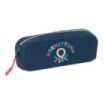 Safta Benetton Drop Portatodo - Cremallera - Silicona - Facil de Limpiar - 0.60L - 185x55x75mm - Color Azul Oscuro