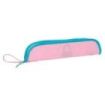 Safta Benetton Dolce Portaflautas - Interior Acolchado - Alojamiento para Varilla - Asa Lateral - Borde Reforzado - 0.6L - 370x20x80mm - Color Rosa Pastel