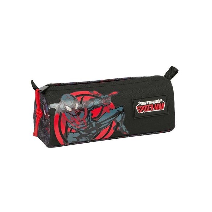 Safta Miles Morales Portatodo - Cremallera - 1.20L - 210x70x80mm - Color Negro y Rojo