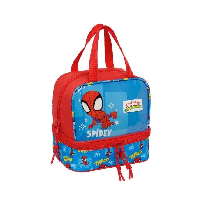 Safta Spidey Portameriendas de 6L - Asas Superiores - 200x150x200mm - Color Rojo y Azul