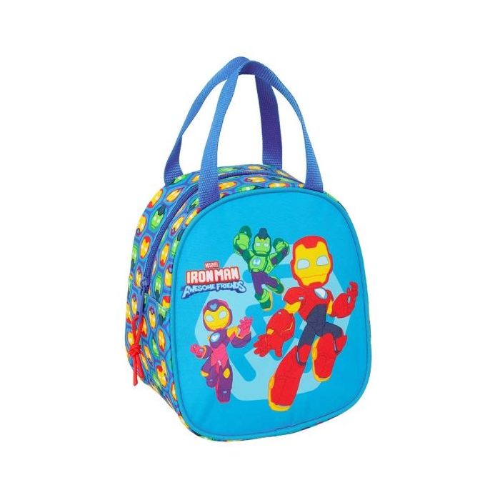 Safta Iron Man Neceser Termo de 5.85L - Interior Forrado en Aluminio - Asa Superior - 190x140x220mm - Color Azul
