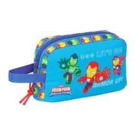 Safta Iron Man Portadesayunos Termico de 1.7L - Interior Forrado en Aluminio - 215x65x120mm - Color Azul