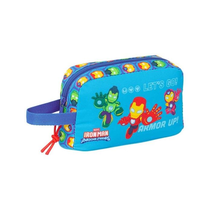 Safta Iron Man Portadesayunos Termico de 1.7L - Interior Forrado en Aluminio - 215x65x120mm - Color Azul
