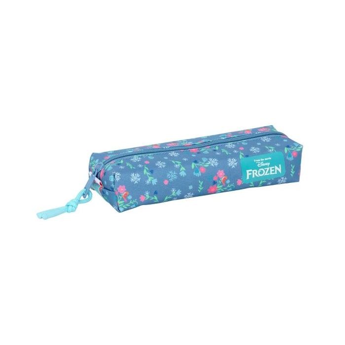 Safta Frozen Portatodo - Cremallera - Goma Elastica - 0.53L - 220x70x40mm - Color Azul
