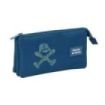 Safta Harper and Neyer Portatodo - 3 Compartimentos con Cremalleras - Bolsillo Interior - 0.6L - 220x30x120mm - Color Azul Marino