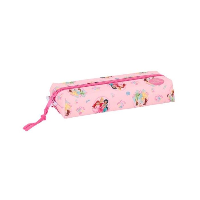 Safta Princesas Disney Portatodo - Cremallera - Goma Elastica - 0.53L - 220x70x40mm - Color Rosa