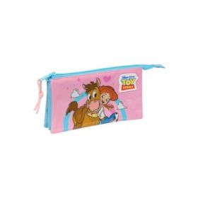 Safta Jessie Portatodo - 3 Compartimentos con Cremalleras - Bolsillo Interior - 0.6L - 220x30x120mm - Color Rosa