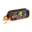 Safta Naruto Portatodo - 2 Compartimentos con Cremalleras - Asa Lateral - 1L - 210x60x80mm - Color Negro